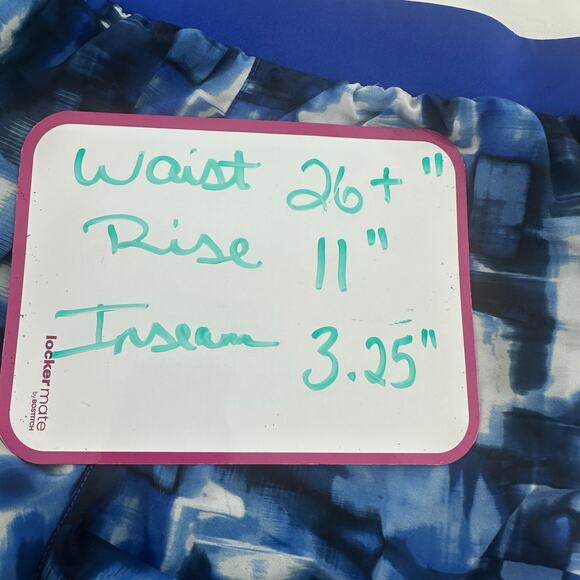 Under Armour Running Shorts Womens XS Loose Fit Lined Blue Abstract Activewear - Picture 3 of 7